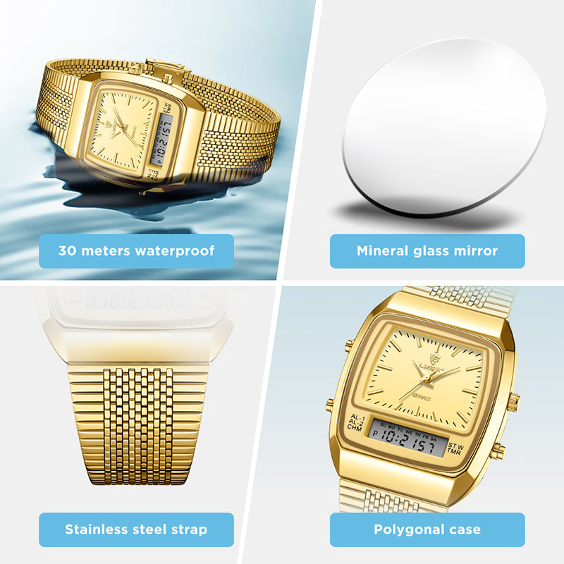 New Fashion Casual Watch Men Digital Dual Tim