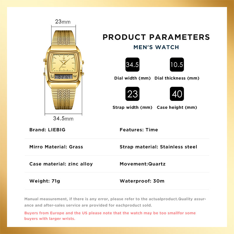 New Fashion Casual Watch Men Digital Dual Tim