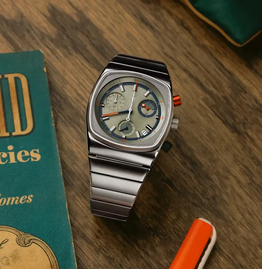 new square men's watch